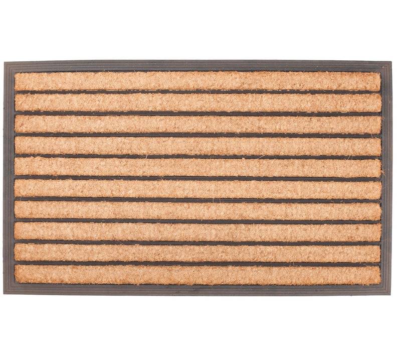 TC Ribbed Natural Coir and Rubber Doormat - Large — Main view