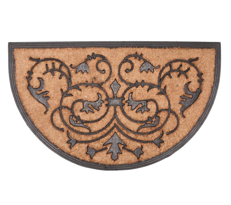 Half Round Monarch Coir and Rubber Doormat - Small — Main view