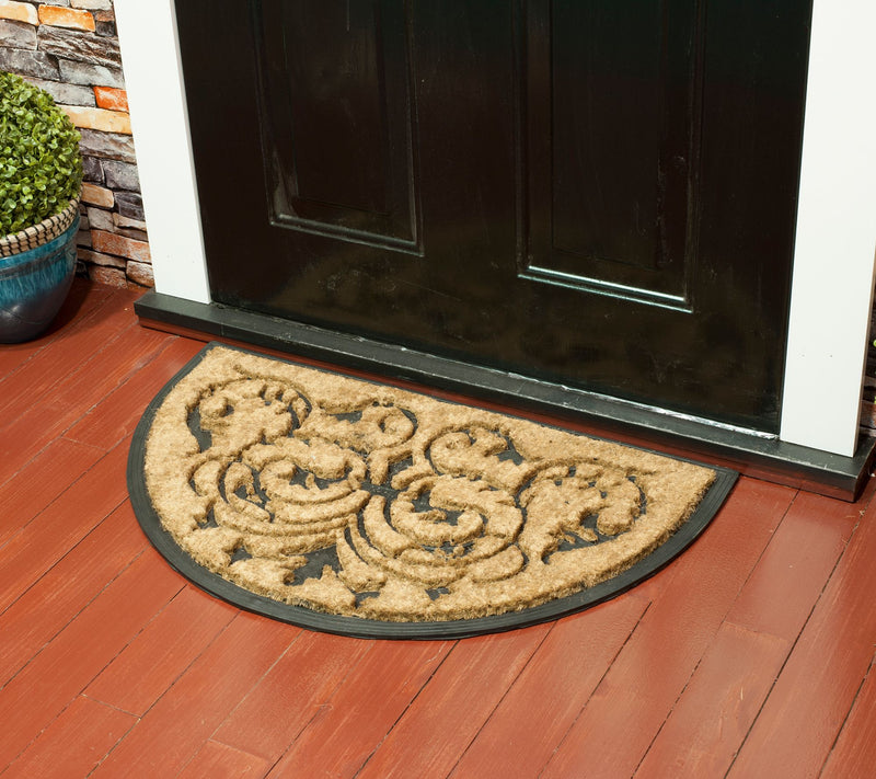 Half Round Monarch Coir and Rubber Doormat - Small — View 2