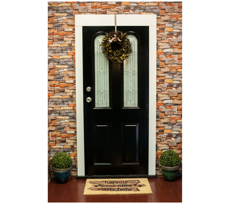 Happily Ever - Coir Doormat with PVC Backing — View 2