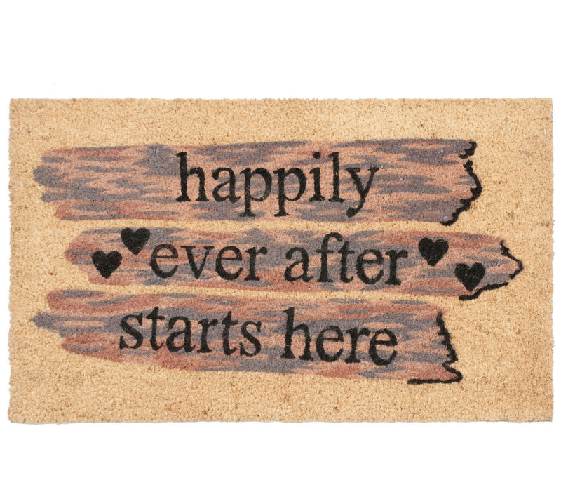 Happily Ever - Coir Doormat with PVC Backing — Main view