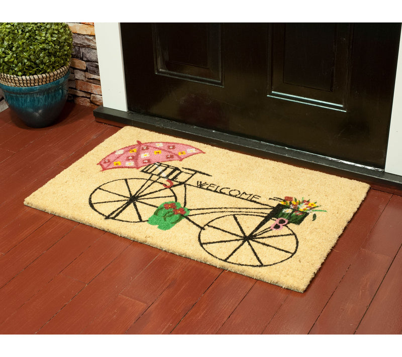 Bicycle Welcome - Coir Doormat with PVC Backing — View 2