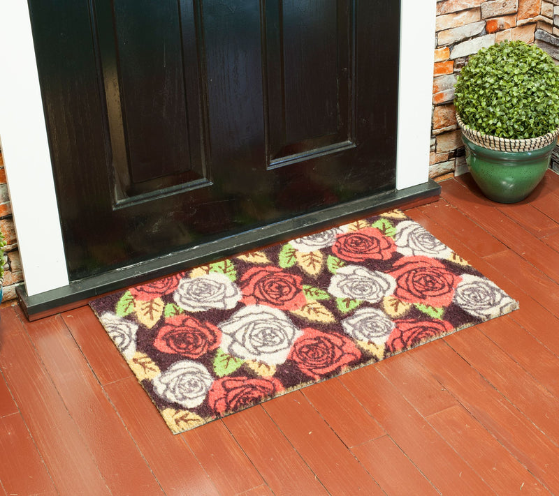 Garden Roses - Coir Doormat with PVC Backing — View 2