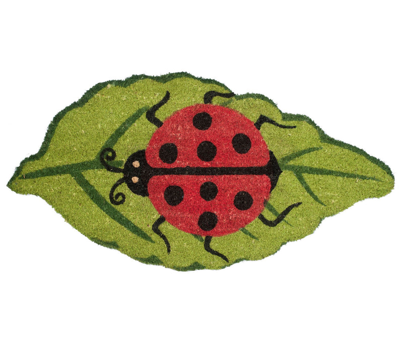 Ladybug Coir Doormat with PVC Backing — Main view