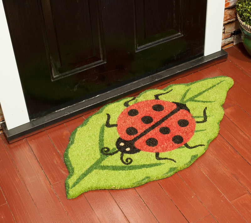Ladybug Coir Doormat with PVC Backing — View 2