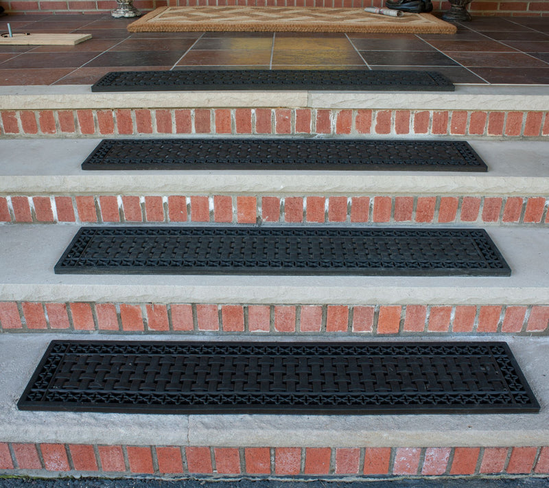 Rubber Rectangle Stair Treads - Set of 2 - 100%rubber — View 2