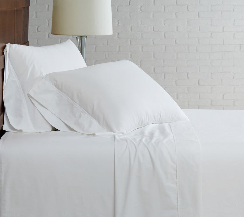 Brooklyn Loom Solid Cotton Percale Full Sheet Set — View 21