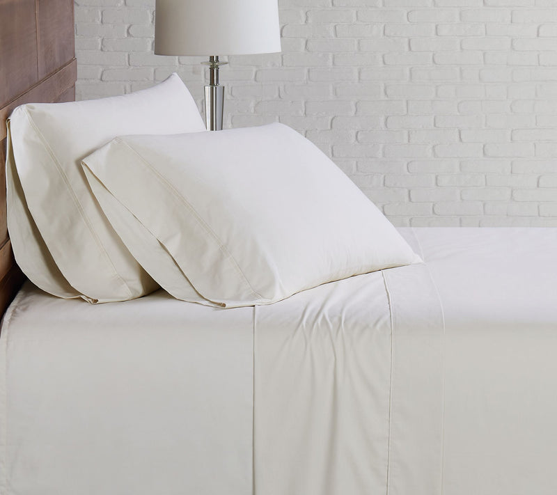 Brooklyn Loom Solid Cotton Percale King Sheet Set — View 11