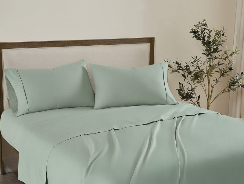 Brooklyn Loom Solid Cotton Percale King Sheet Set — View 29