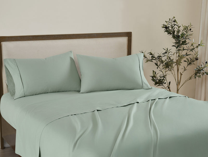 Brooklyn Loom Solid Cotton Percale Queen SheetSet — View 29
