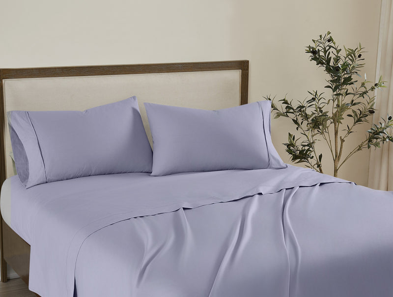 Brooklyn Loom Solid Cotton Percale Twin XL Sheet Set — View 23