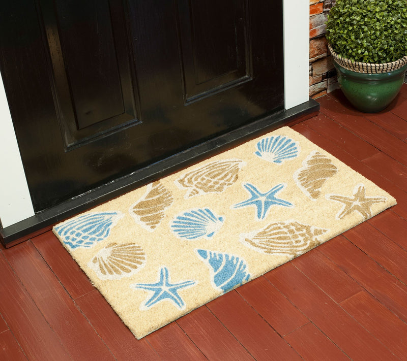 Seashells Doormat with PVC Backing — View 2