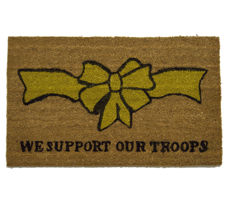 Support Our Troops Doormat with PVC Backing — Main view