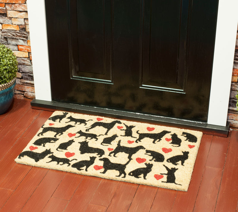 Dog and Cat Lovers Doormat with PVC Backing — View 2