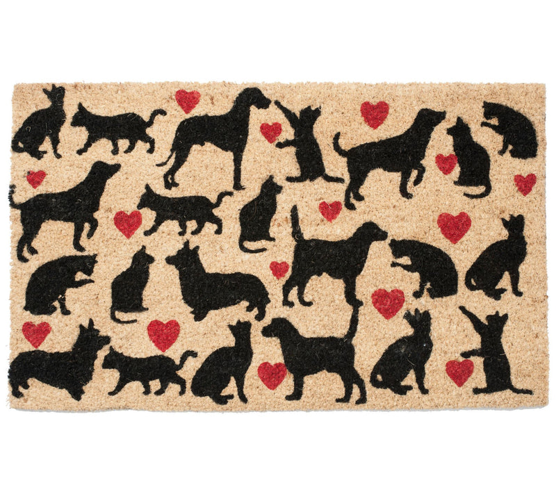 Dog and Cat Lovers Doormat with PVC Backing — Main view
