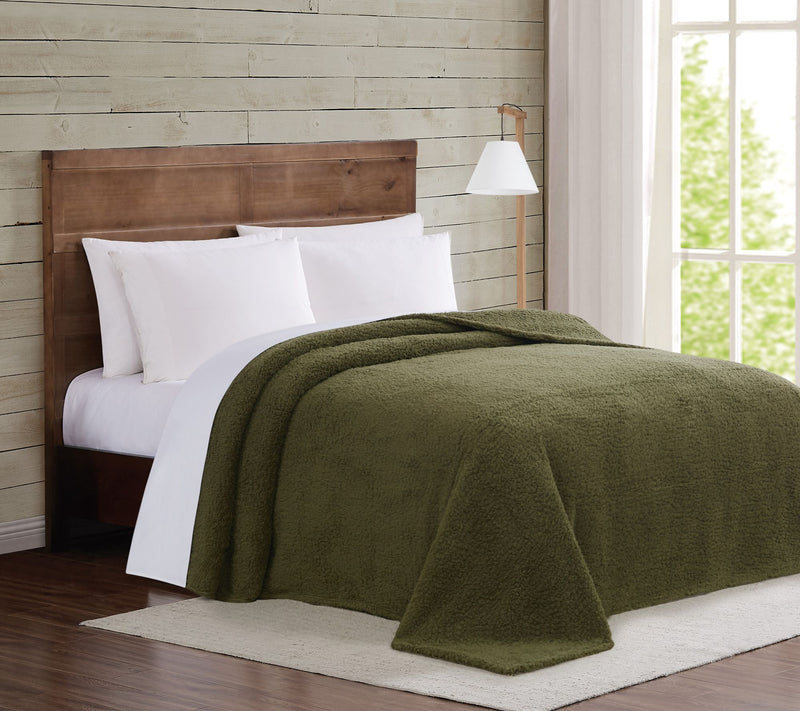 Brooklyn Loom Marshmallow Sherpa Full/Queen Blanket — View 13