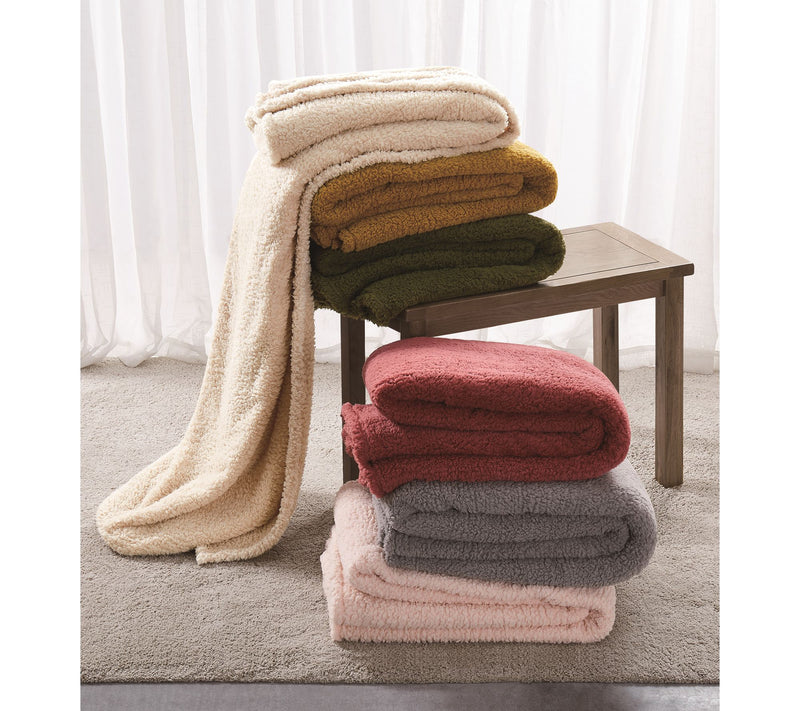 Brooklyn Loom Marshmallow Sherpa Full/Queen Blanket — View 18