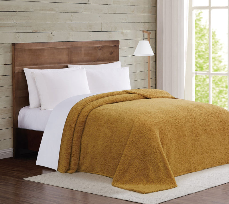 Brooklyn Loom Marshmallow Sherpa Full/Queen Blanket — View 11