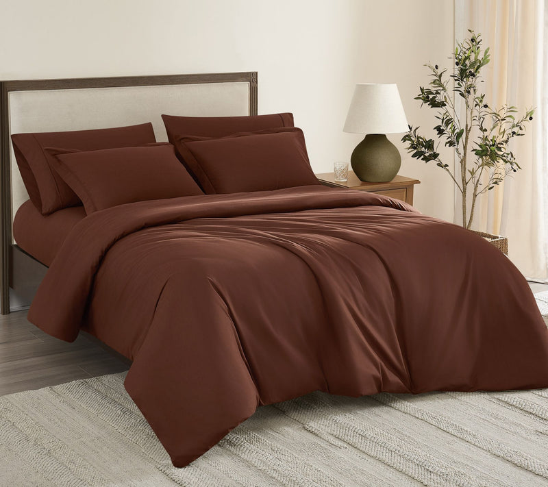 Brooklyn Loom Solid Cotton Percale Full/Queen Duvet Set — View 23
