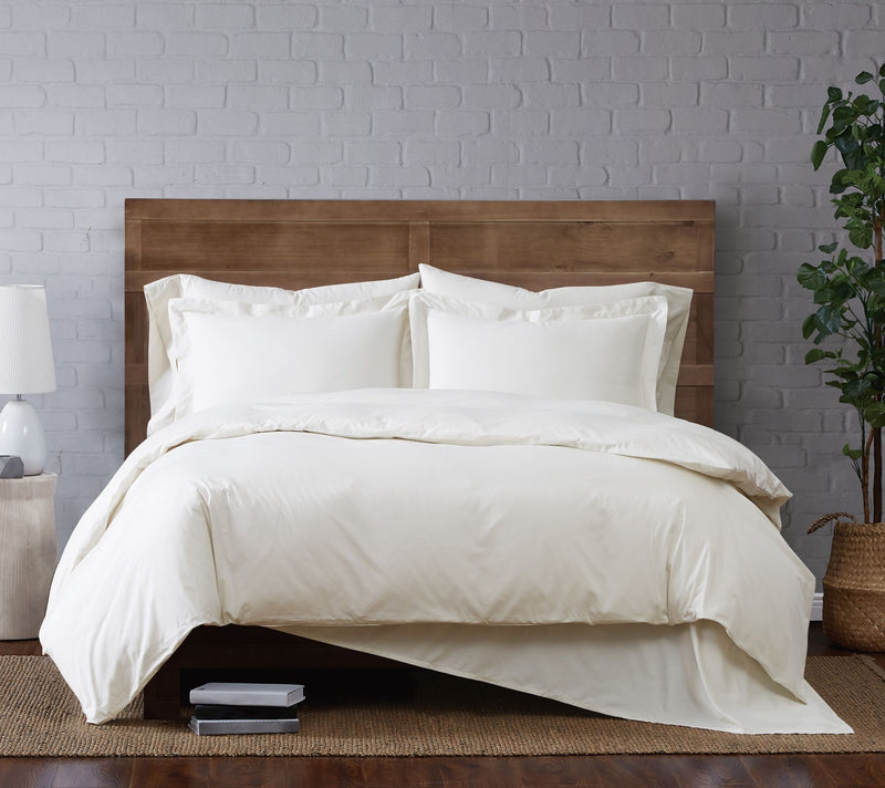 Brooklyn Loom Solid Cotton Percale Full/Queen Duvet Set — View 15