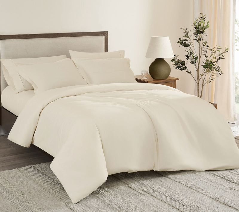 Brooklyn Loom Solid Cotton Percale Full/Queen Duvet Set — View 25