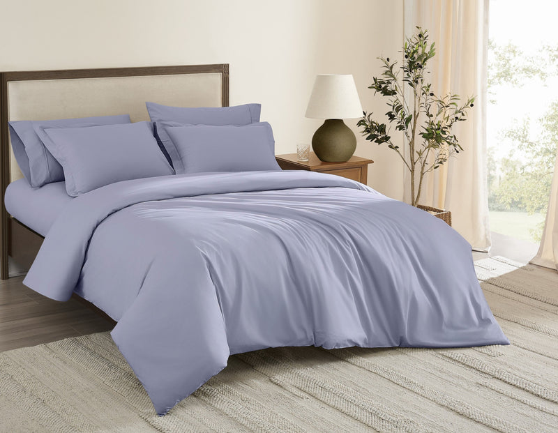 Brooklyn Loom Solid Cotton Percale King Duvet Set — View 27