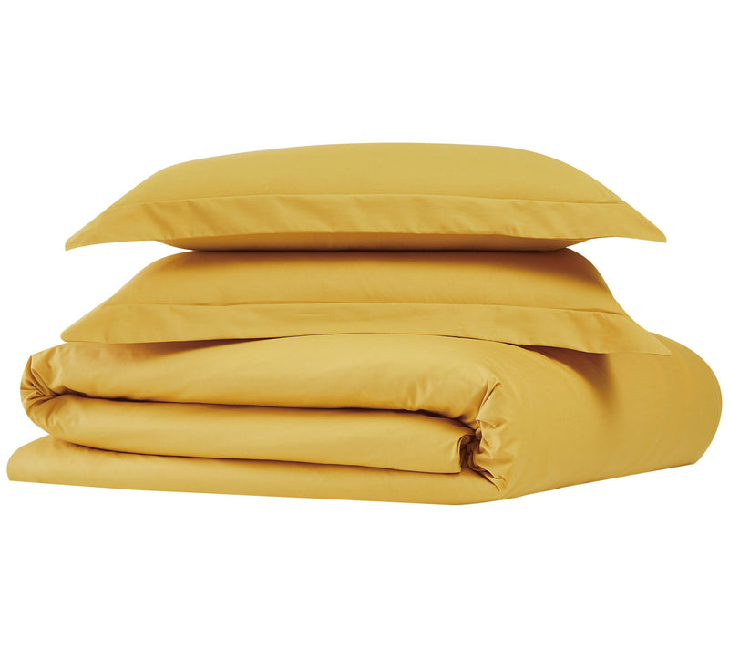 Brooklyn Loom Solid Cotton Percale King Duvet Set — View 30