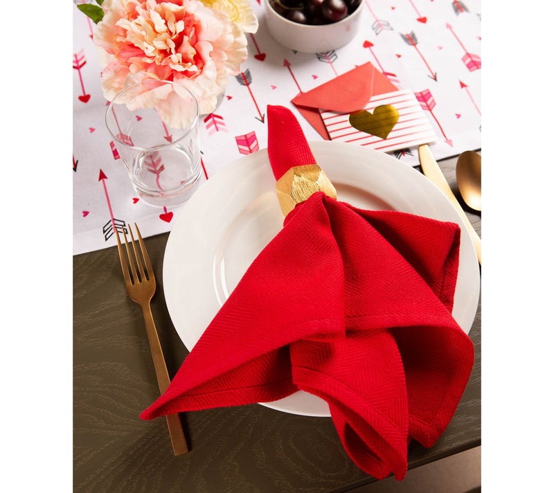 Design Imports 14" x 72" Hearts & Arrow Print Table Runner — View 4