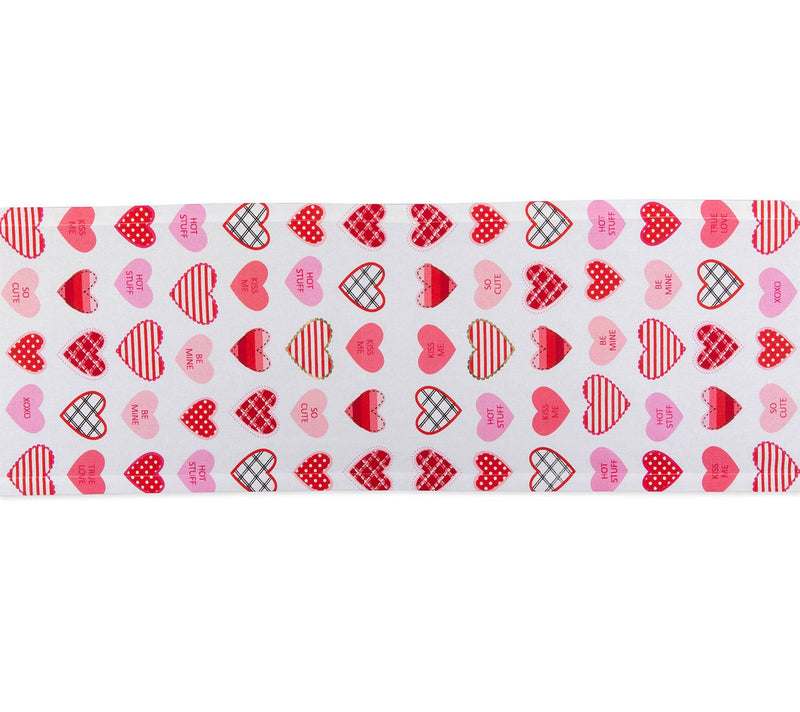 Design Imports 14" x 72" Sweet Hearts Print Table Runner — View 3