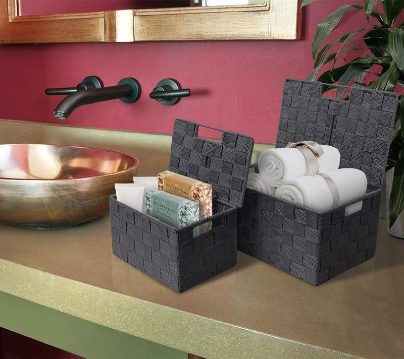 Sorbus Weave 3-Piece Stackable Basket Set — View 17