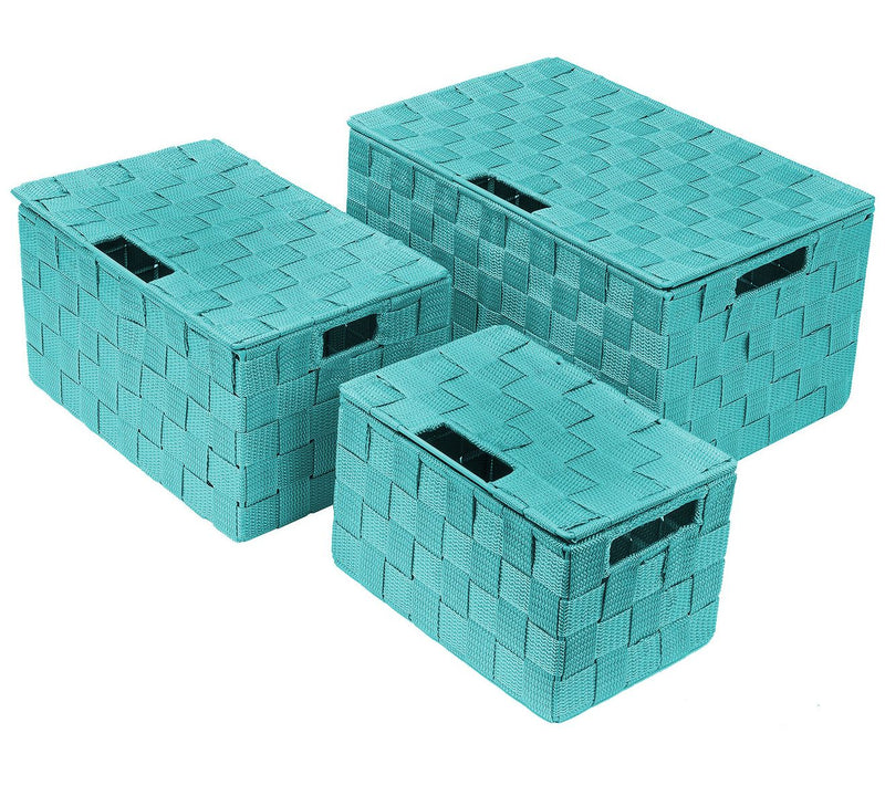 Sorbus Weave 3-Piece Stackable Basket Set — View 3