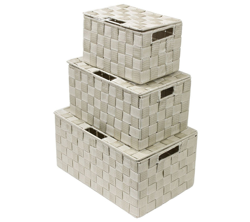 Sorbus Weave 3-Piece Stackable Basket Set — View 5