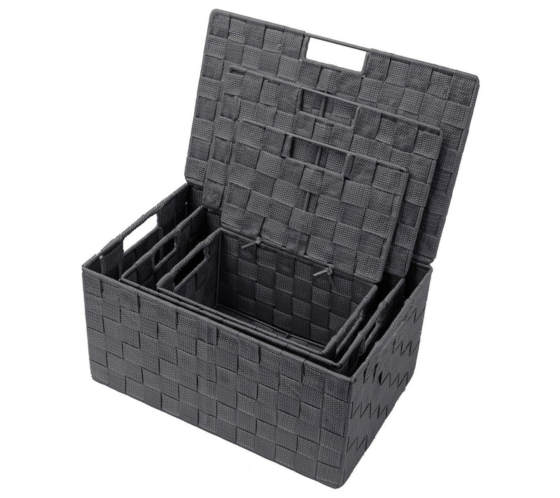 Sorbus Weave 3-Piece Stackable Basket Set — View 14