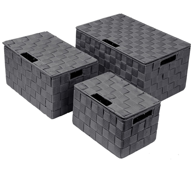 Sorbus Weave 3-Piece Stackable Basket Set — View 16
