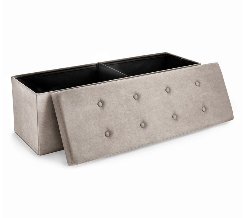 Sorbus Storage Bench Chest Ottoman w/Cover - Fa ux Suede Large — View 3