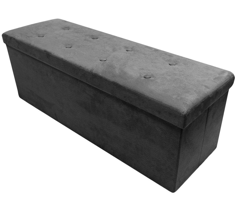 Sorbus Storage Bench Chest Ottoman w/Cover - Fa ux Suede Large — View 5