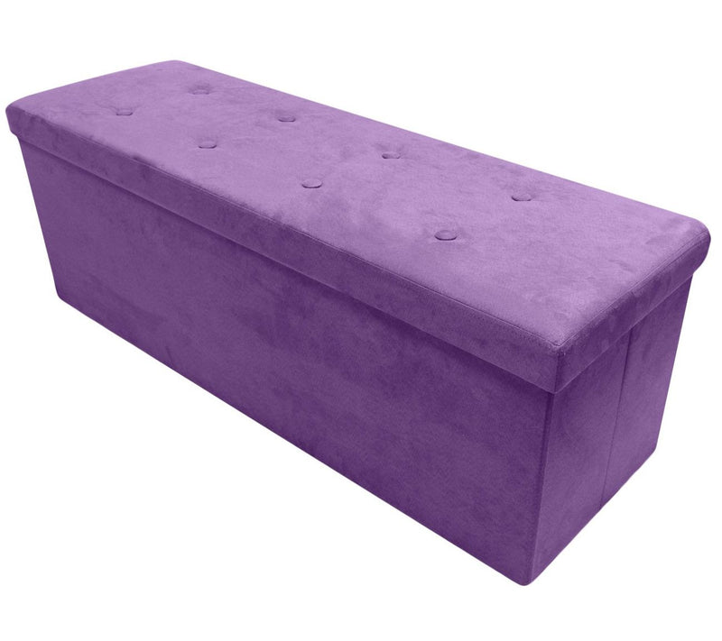 Sorbus Storage Bench Chest Ottoman w/Cover - Fa ux Suede Large — View 9