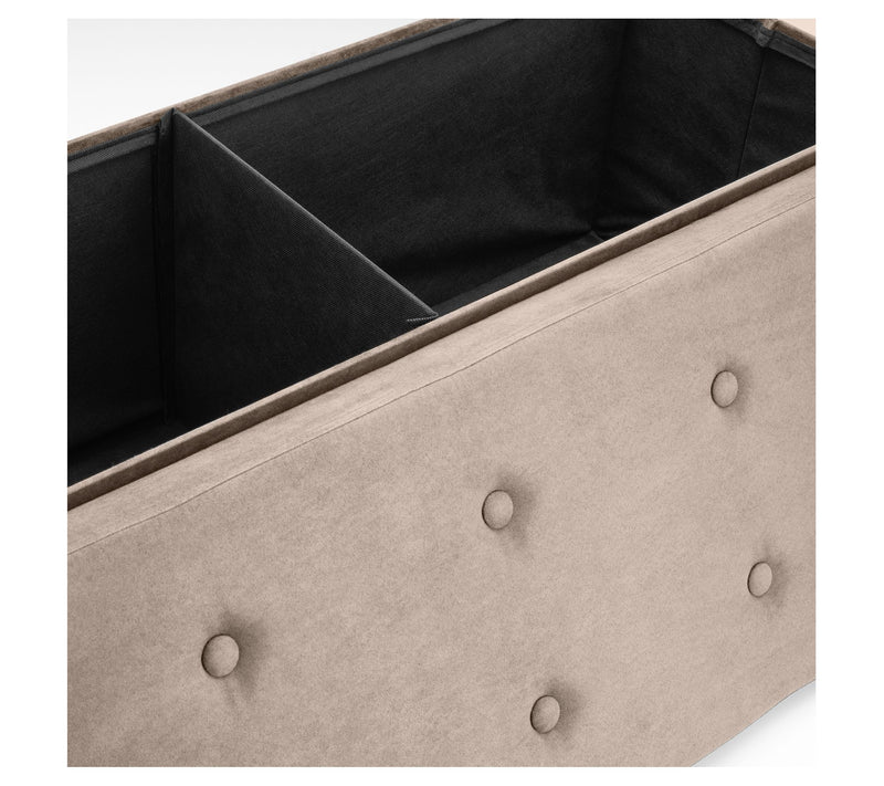 Sorbus Storage Bench Chest Ottoman w/Cover - Fa ux Suede Large — View 12