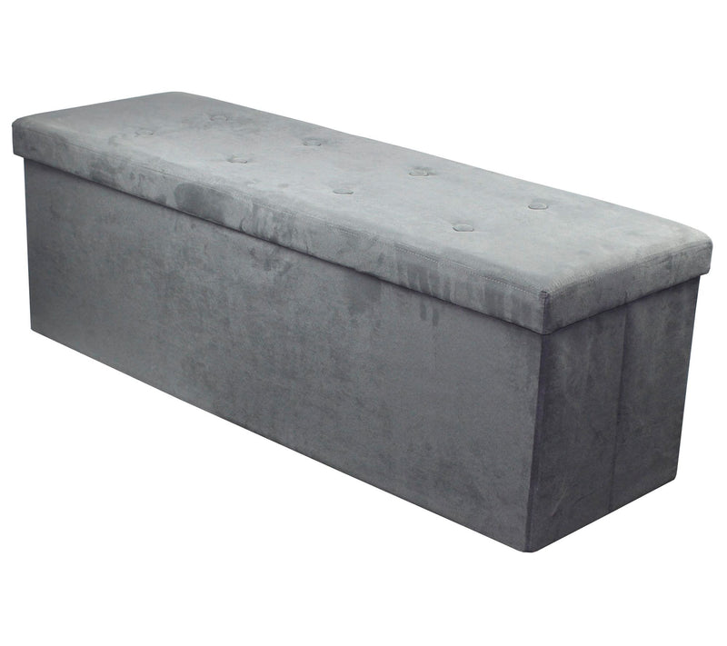 Sorbus Storage Bench Chest Ottoman w/Cover - Fa ux Suede Large — View 7