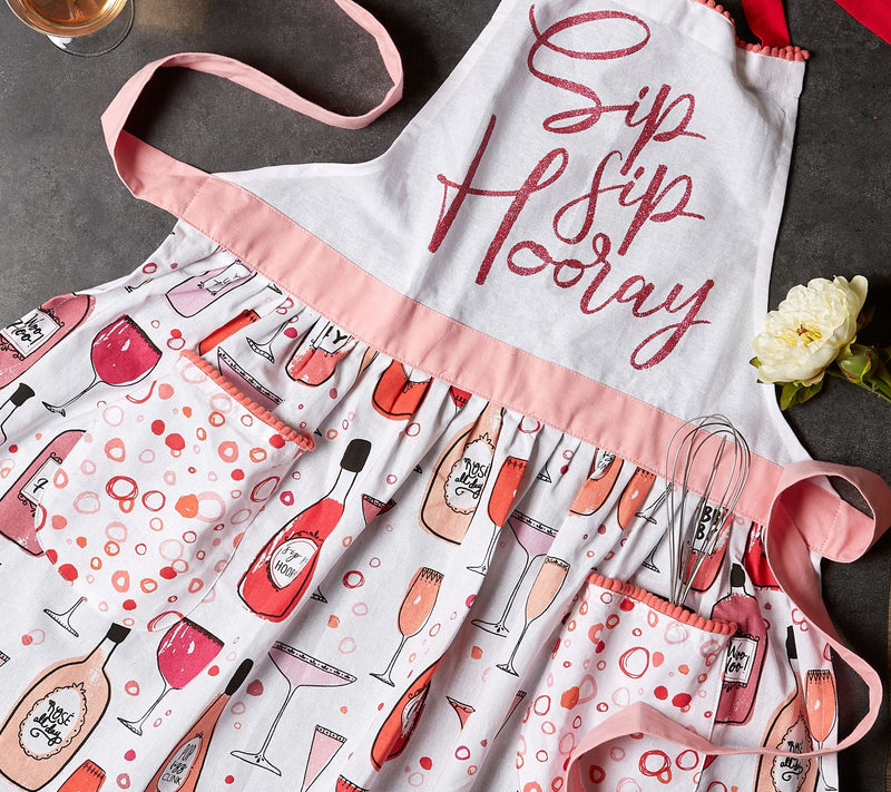 Design Imports Sip Sip Hooray Wine Apron — View 5