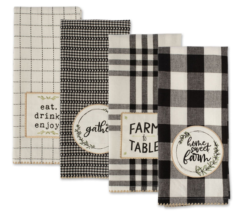 Design Imports Farm Embellished Kitchen Towel Set/4 — Main view