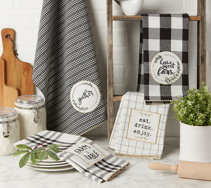Design Imports Farm Embellished Kitchen Towel Set/4 — View 7