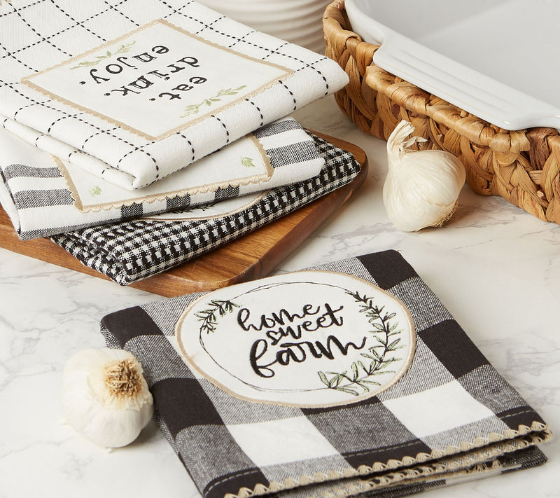 Design Imports Farm Embellished Kitchen Towel Set/4 — View 8