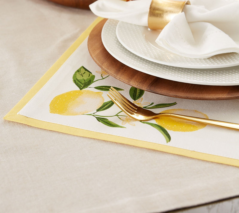 Design Imports Lemon Bliss Placemats Set of 6 — View 5