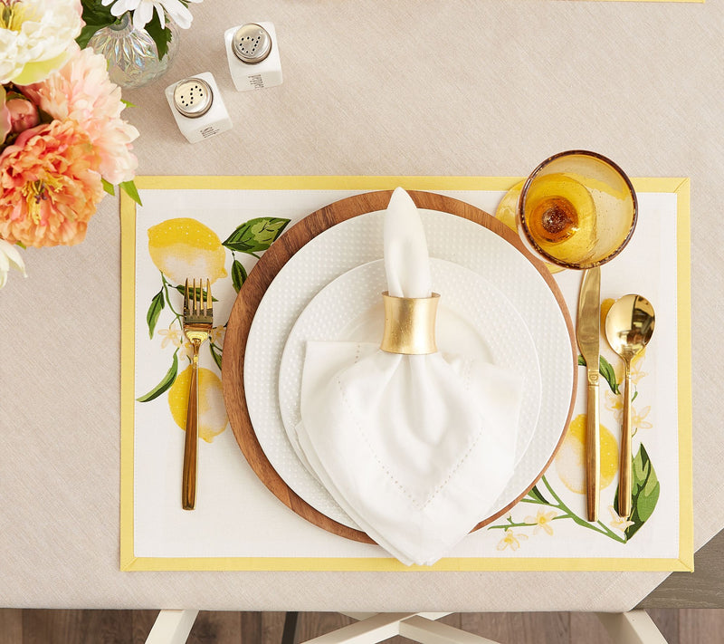 Design Imports Lemon Bliss Placemats Set of 6 — View 3