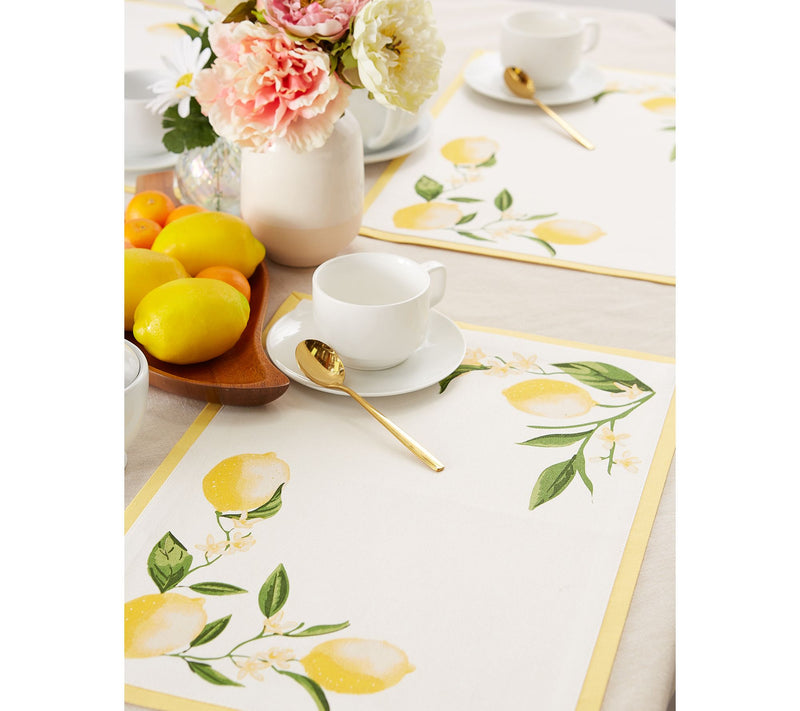 Design Imports Lemon Bliss Placemats Set of 6 — View 6