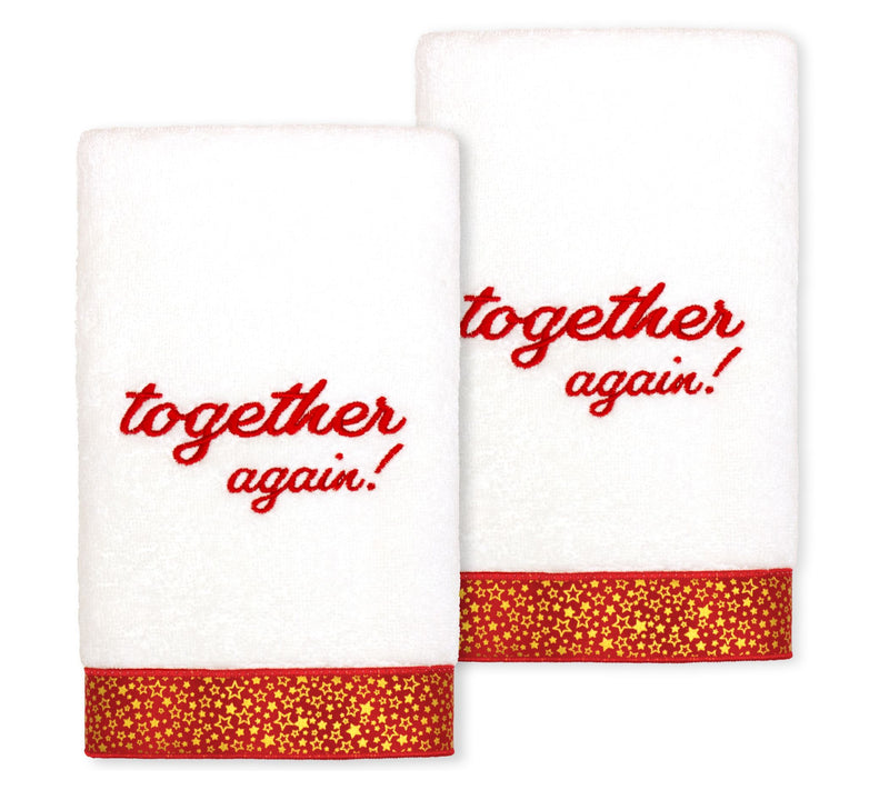 Linum Home Textiles CHRISTMAS TOGETHER AGAIN -mbroidered — View 5