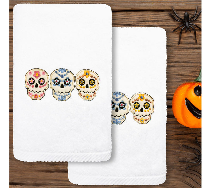 Linum Home Textiles Skulls - Embroidered Luxury 100% Turkish — View 6