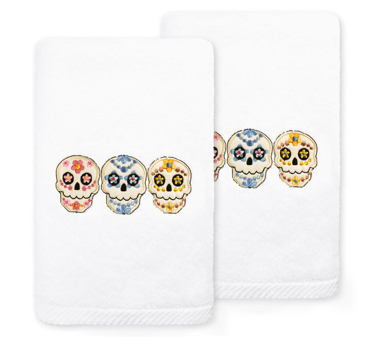Linum Home Textiles Skulls - Embroidered Luxury 100% Turkish — View 5