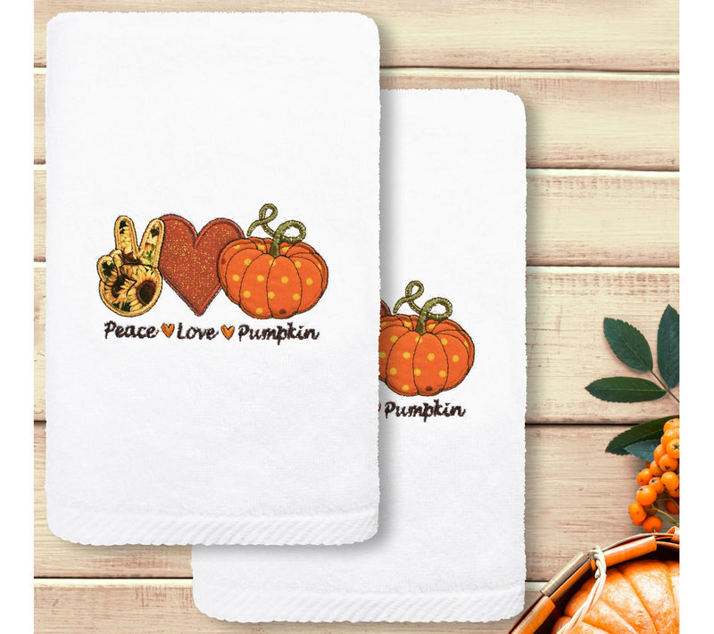 Linum Home Textiles Peace*Love*Pumpkin - Embroidered Luxury — View 6